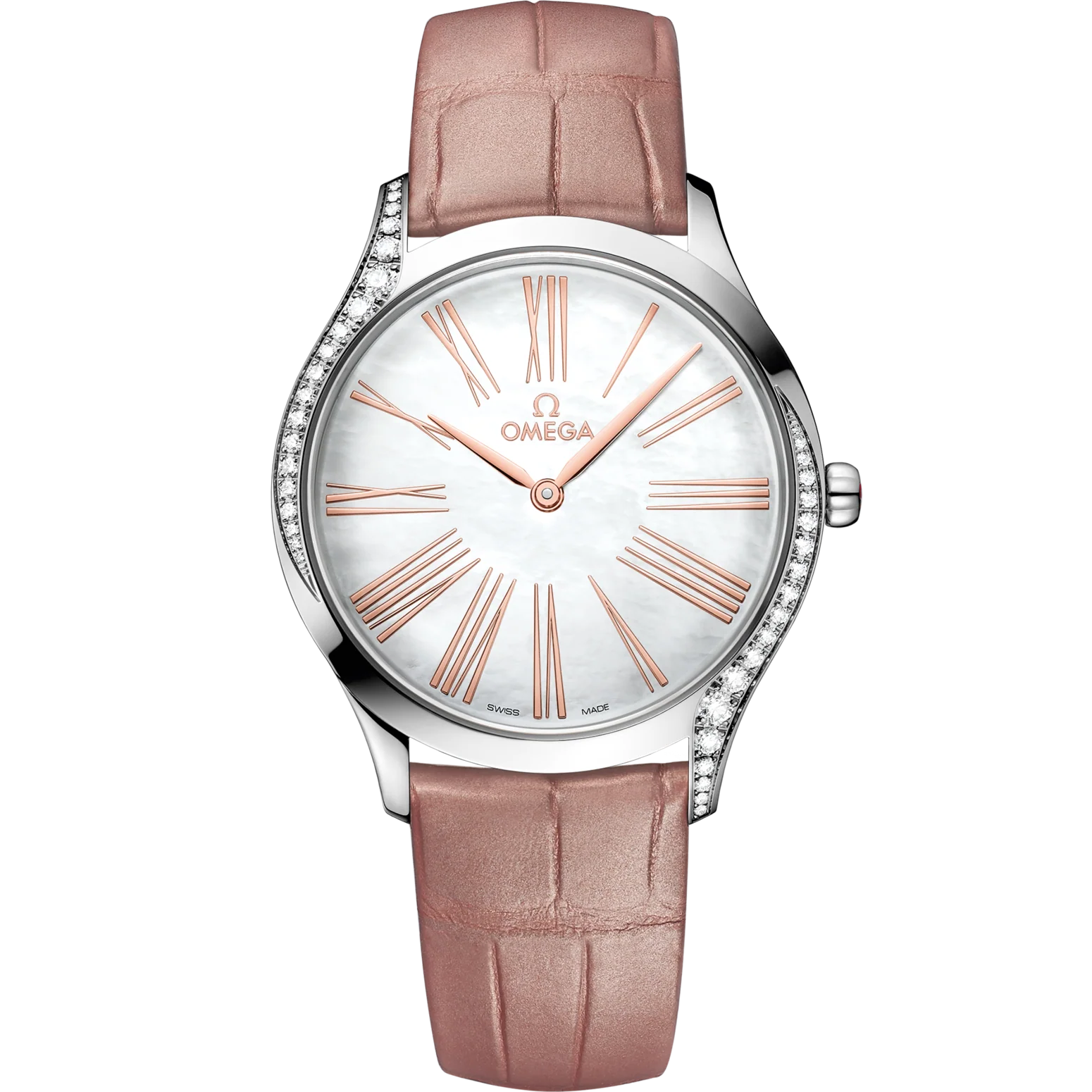 Omega De Ville Trésor 36 mm White Dial with Diamonds Stainless Steel Strap 428.18.36.60.05.002