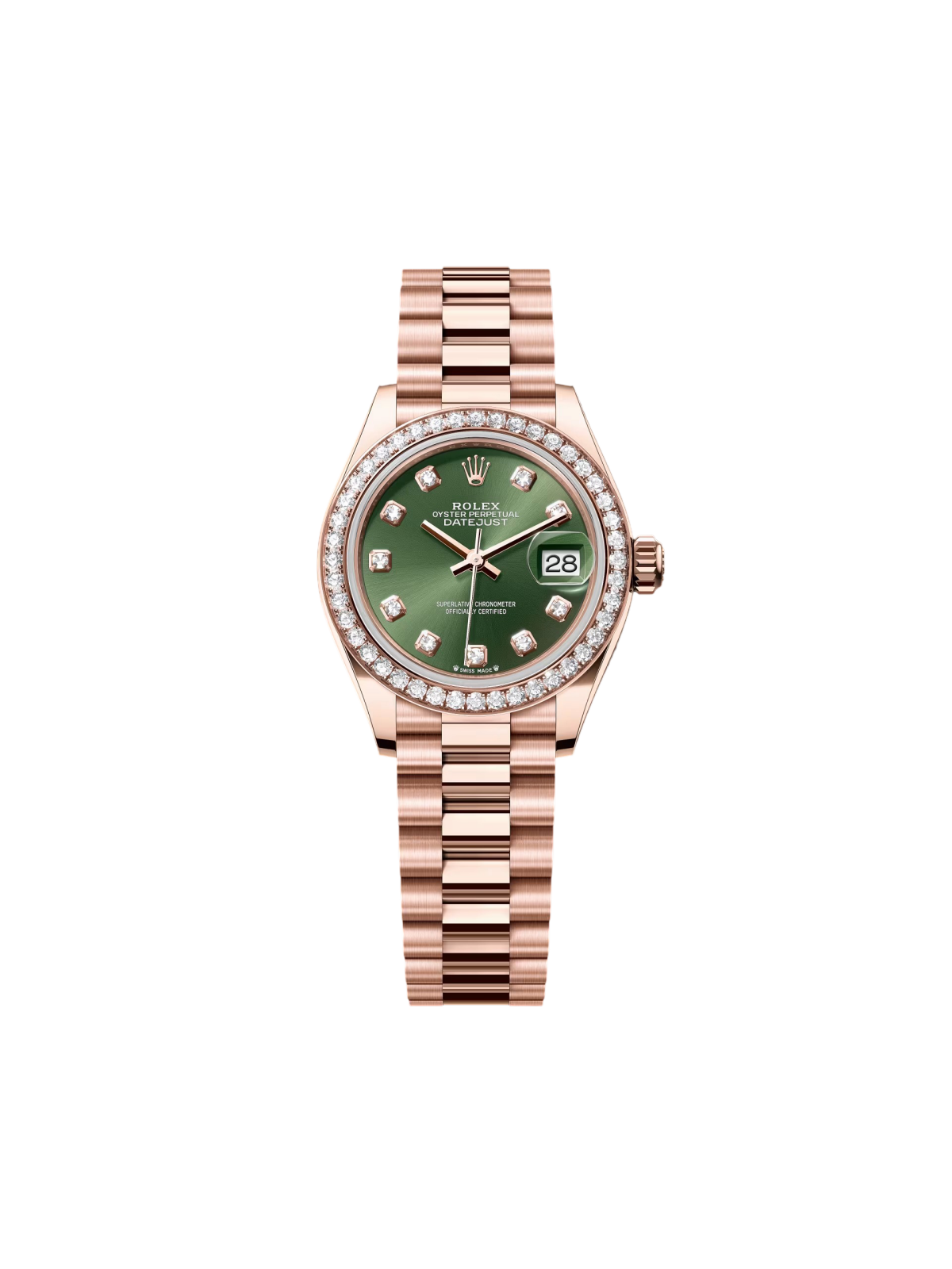 Rolex Lady-Datejust 28mm 279135RBR Olive Green Diamond Dial - Image 2