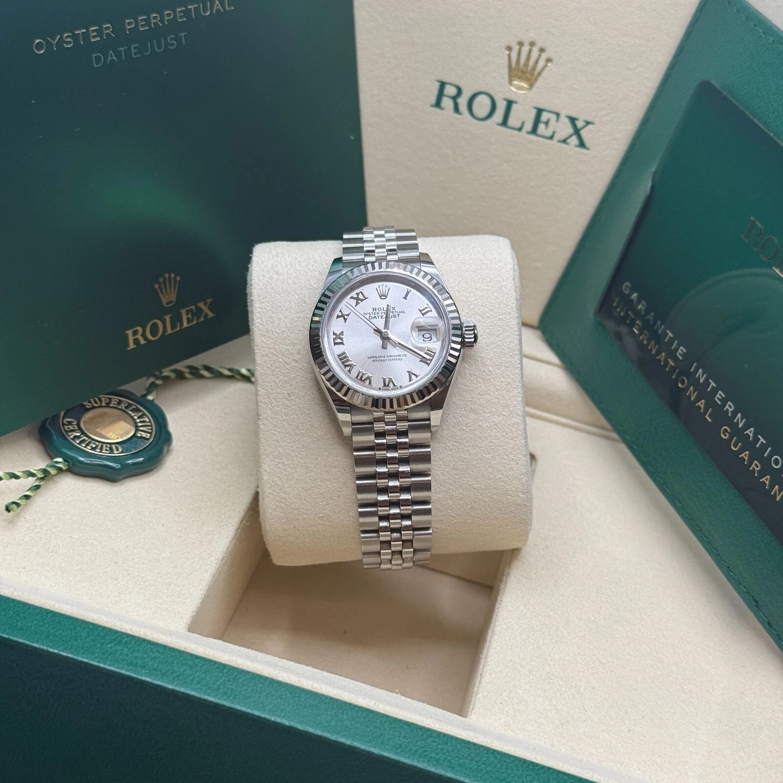 Rolex Lady-Datejust 28mm 279174 Silver Roman Dial Oyster Bracelet - Image 10