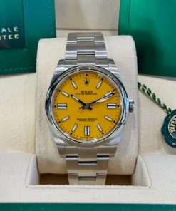 Alternative view of Rolex Oyster Perpetual 41mm 124300-0004 Yellow Dial