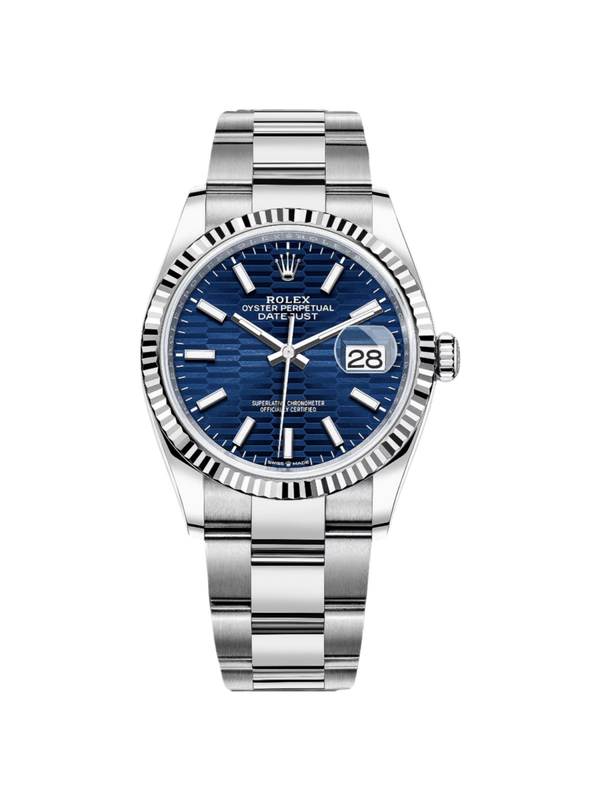 Rolex Datejust 36mm 126234 Blue Fluted Motif Dial Jubilee Bracelet - Image 2