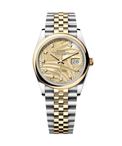 Rolex  Datejust 36mm 126203 Golden Palm Dial Domed Bezel Oyster Bracelet