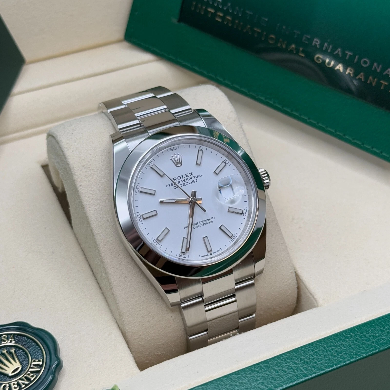 Rolex Datejust 41mm 126300 White Index Oyster Stainless Steel Watch - Image 5