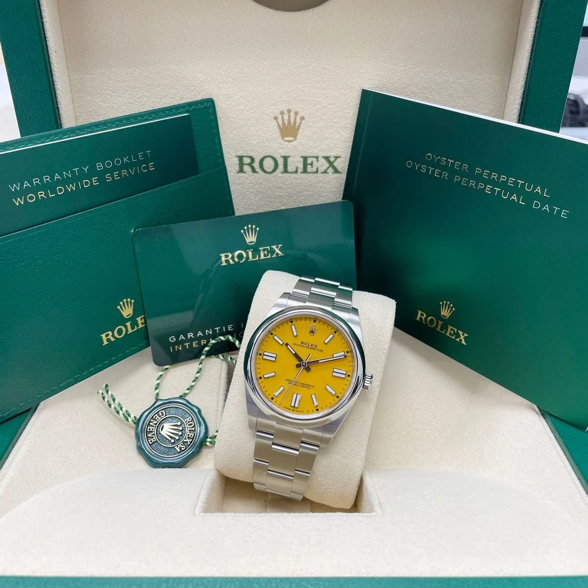 Rolex Oyster Perpetual 36mm 126000-0004 Yellow Dial Stainless Steel Oyster Bracelet - Image 8