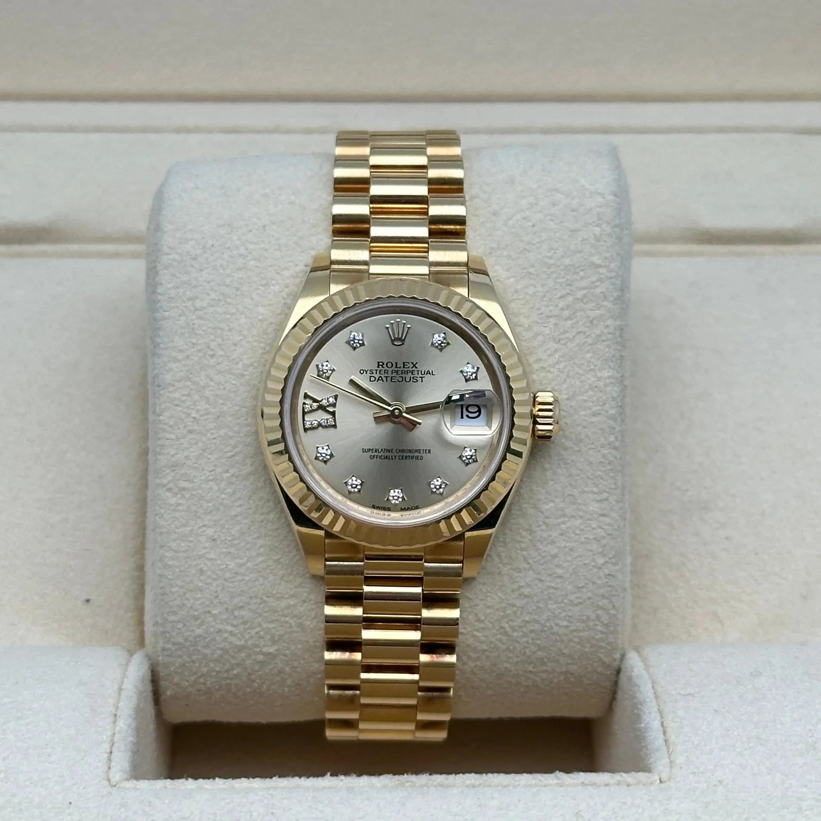 Rolex Lady-Datejust 28mm 279178 Champagne Diamond Dial - Image 10
