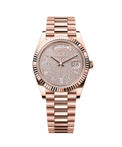 Rolex  Day-Date "President" 40mm Everose Gold Diamond Pave Dial - 228235