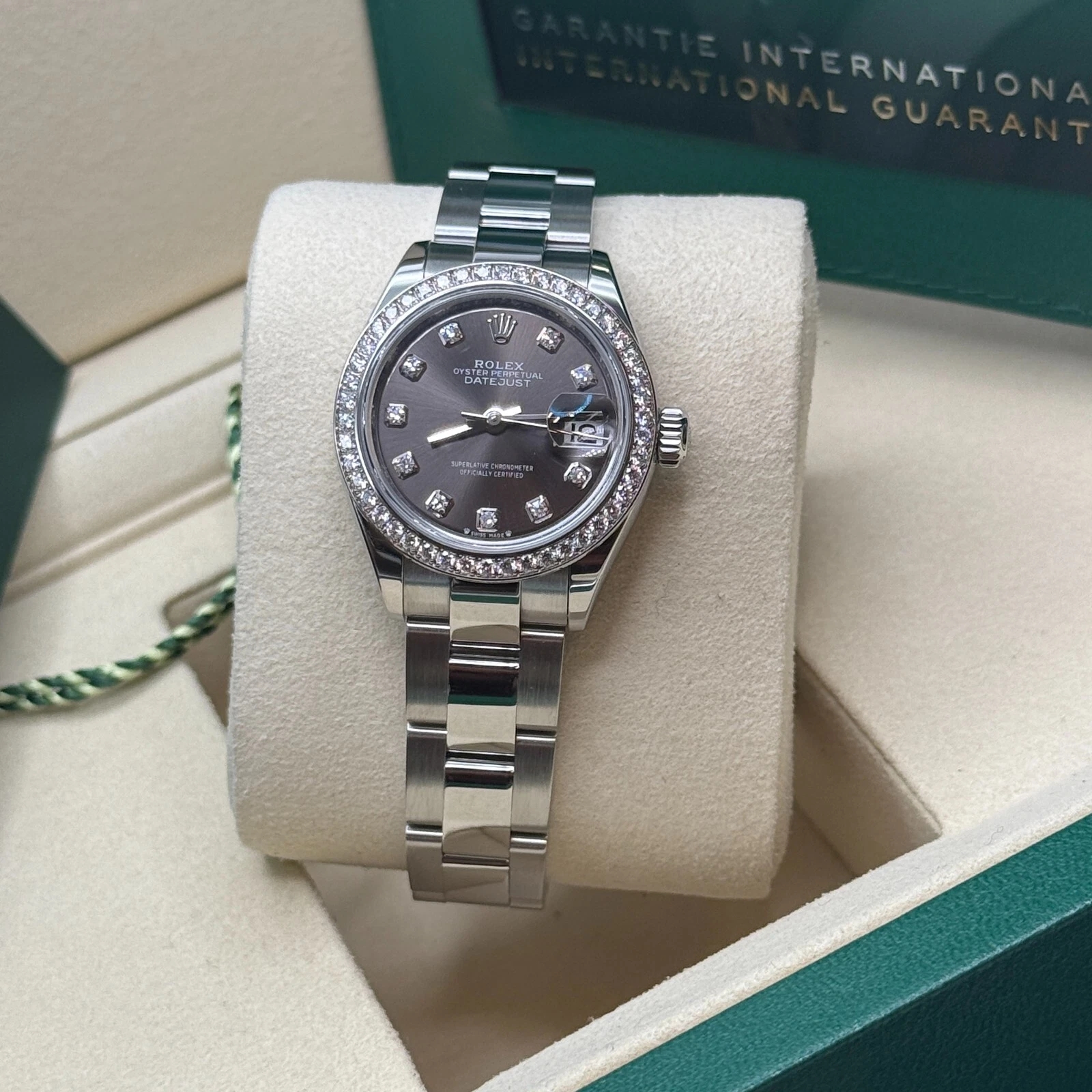 Rolex Lady-Datejust 28mm 279384RBR Dark Gray set with Diamonds - Image 7