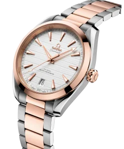 Alternative view of OMEGA Seamaster Aqua Terra 41 mm   Silver Dial Stainless Steel and Sedna™ 18k Rose Gold Bracelet 220.20.41.21.02.001