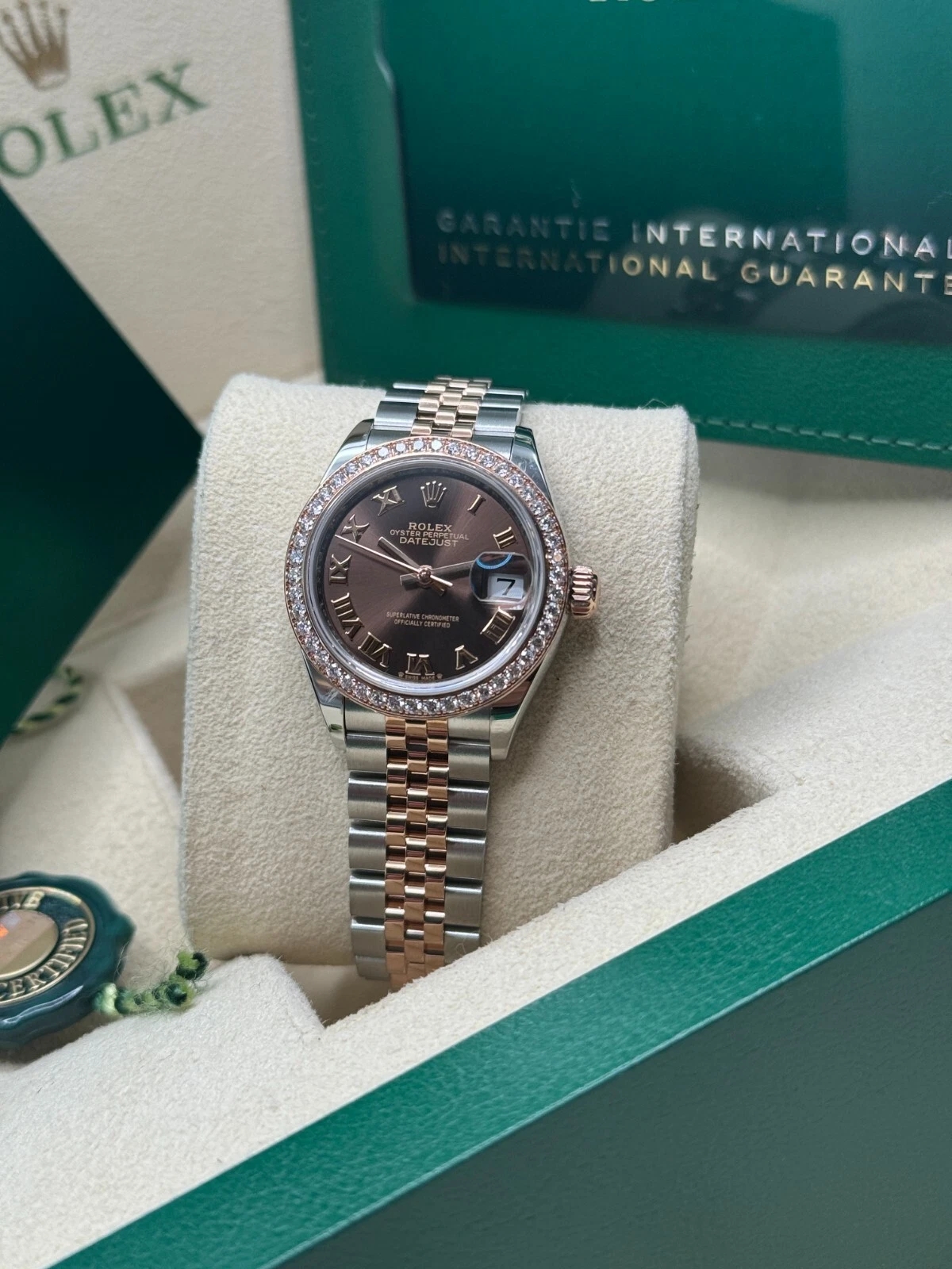 Rolex Lady-Datejust 28mm 279381RBR Chocolate Roman Dial Oyster Bracelet - Image 9