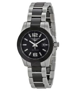 Longines Women's L32574567 Conquest Two-Tone Stainless steel and Ceramic Watch