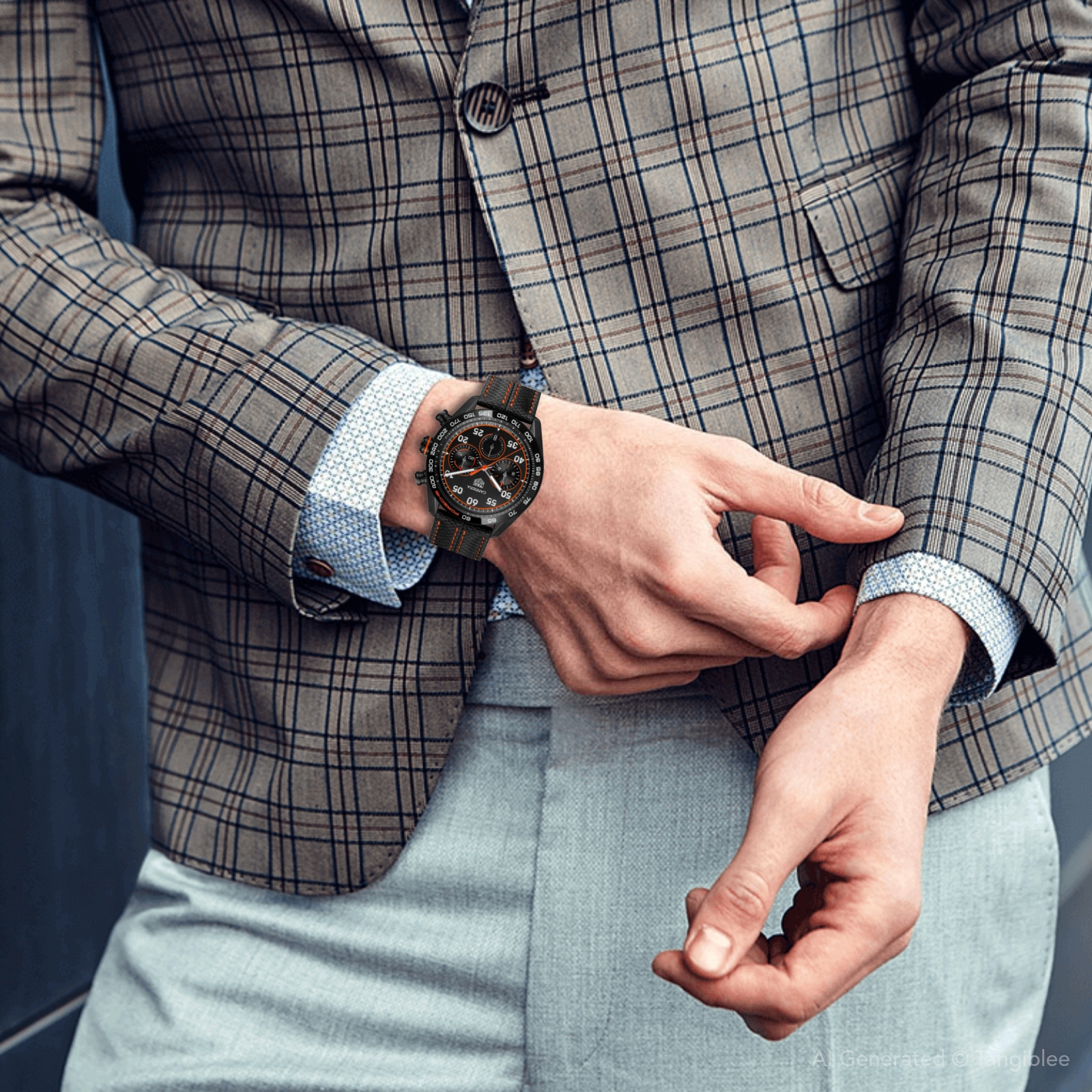 TAG Heuer Carrera Chronograph x Porsche Orange Racing Men's Watch CBN2A1M.FC6526 - Image 8