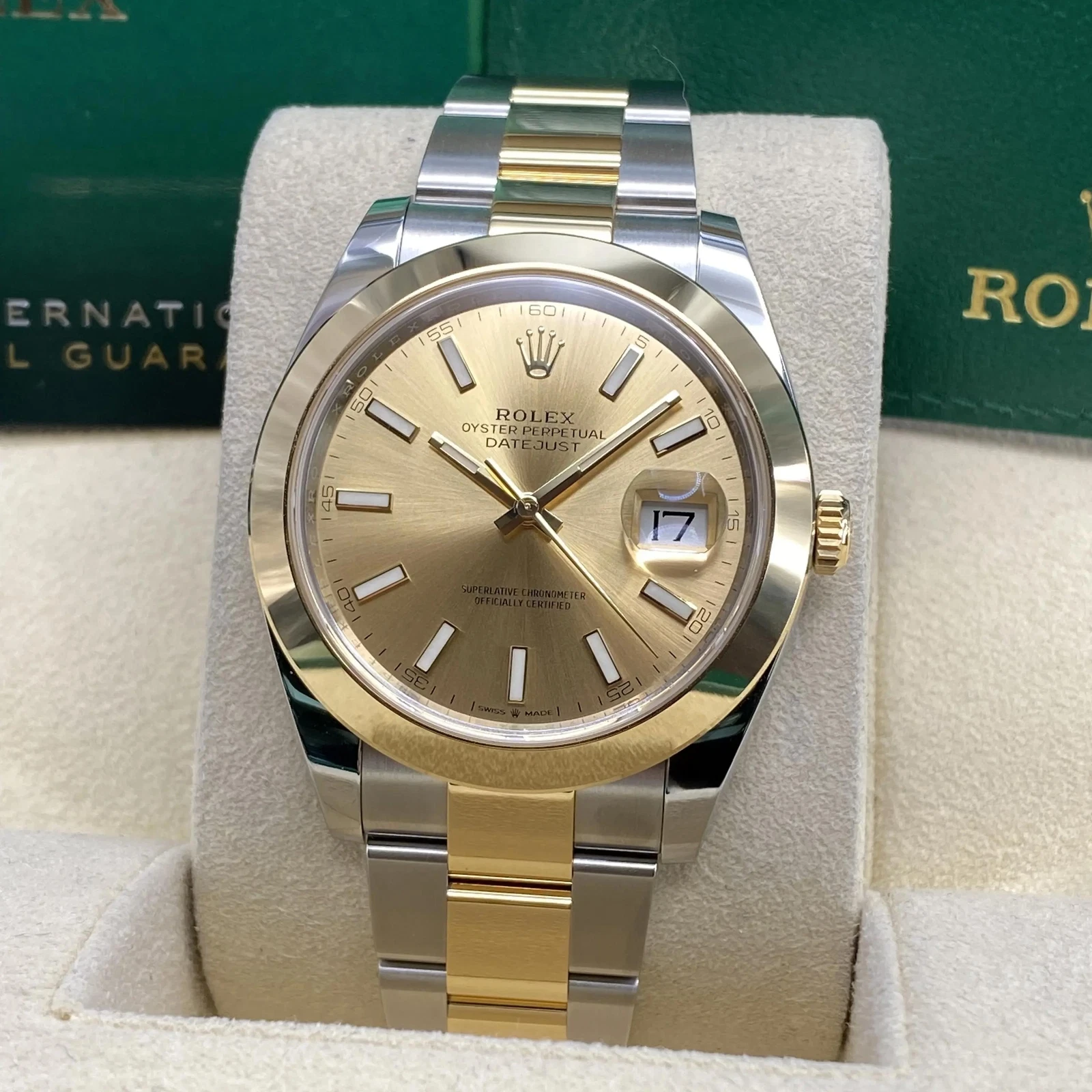 Rolex Datejust 41mm 126303 Champagne Index Oyster Steel and Yellow Gold Mens Watch - Image 3