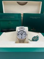 Rolex  Day-Date "President" 40mm White Gold Pave Diamond Sapphire Dial - 228239