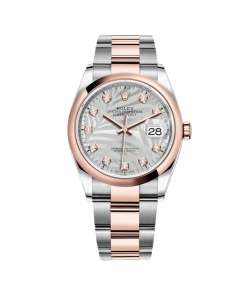 Alternative view of Rolex  Datejust 36mm 126201 Silver Palm Motif Dial