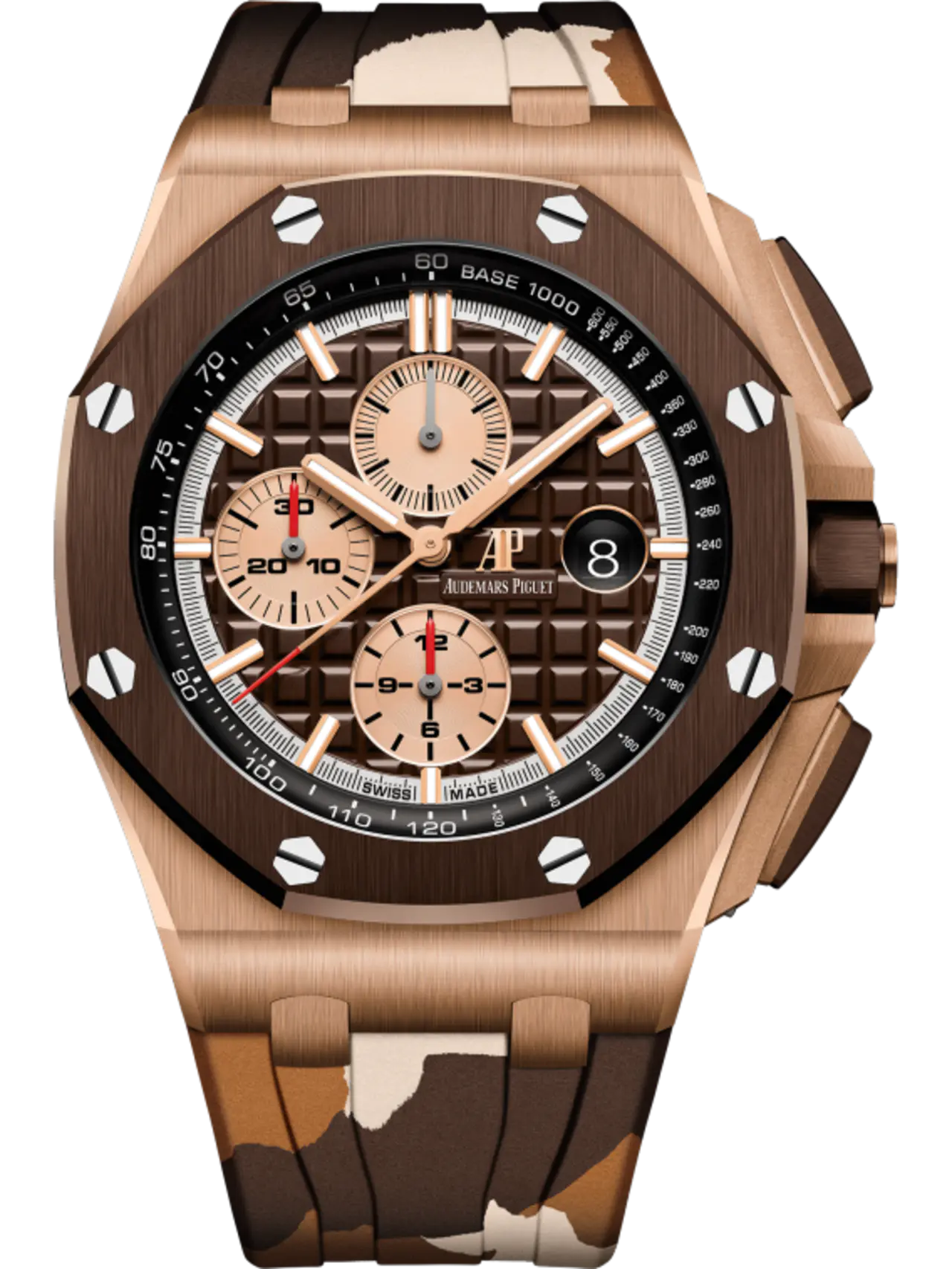 A&P OFFSHORE Pink Gold Brown Camouflage Dial CHRONOGRAPH 44mm 26401RO.OO.A087CA.01