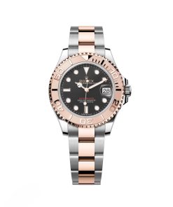 Rolex Yacht-Master 37mm Steel and Everose Gold Watch - Black Dial - Oyster Bracelet 268621