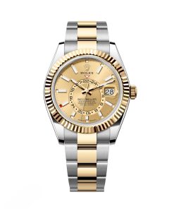 Rolex  Sky-Dweller 42mm 336933-0001 Two-Tone Yellow Gold Champagne Dial Oyster