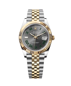 Alternative view of Rolex  Datejust 41mm 126333 Two-Tone Yellow Gold Fluted Bezel "Wimbledon" Dial Oyster
