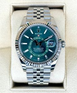 Alternative view of Rolex  Sky-Dweller 42mm 336934-0002 Stainless Steel Green Dial Oyster