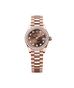 Alternative view of Rolex Lady-Datejust 28mm 279135RBR Chocolate Diamond Dial