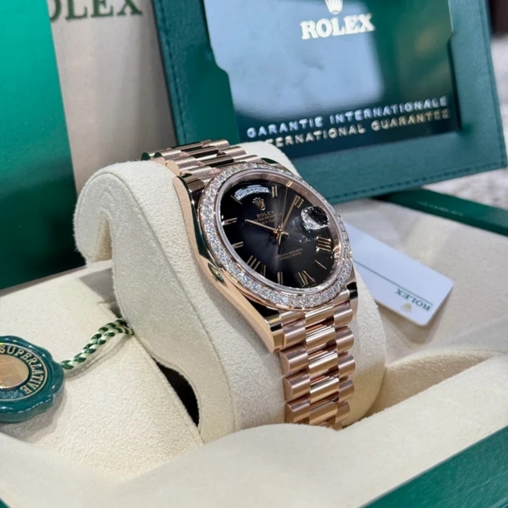 Rolex Day-Date 40mm Slate Ombré Dial and Diamond Bezel 228345rbr-0025 - Image 3