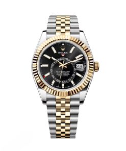 Rolex  Sky-Dweller 42mm 336933-0004 Two-Tone Yellow Gold Black Dial Jubilee