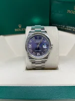 Rolex  Datejust 36mm 126234 Datejust Aubergine Purple Diamond Roman Oyster Stainless Steel