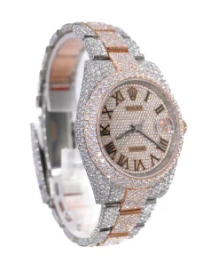 Alternative view of Rolex Datejust II 41mm two-tone oyster strap in rose gold.