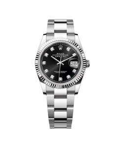 Rolex  Datejust 36mm 126234 Black Diamond Dial Stainless Steel Oyster Mens Watch