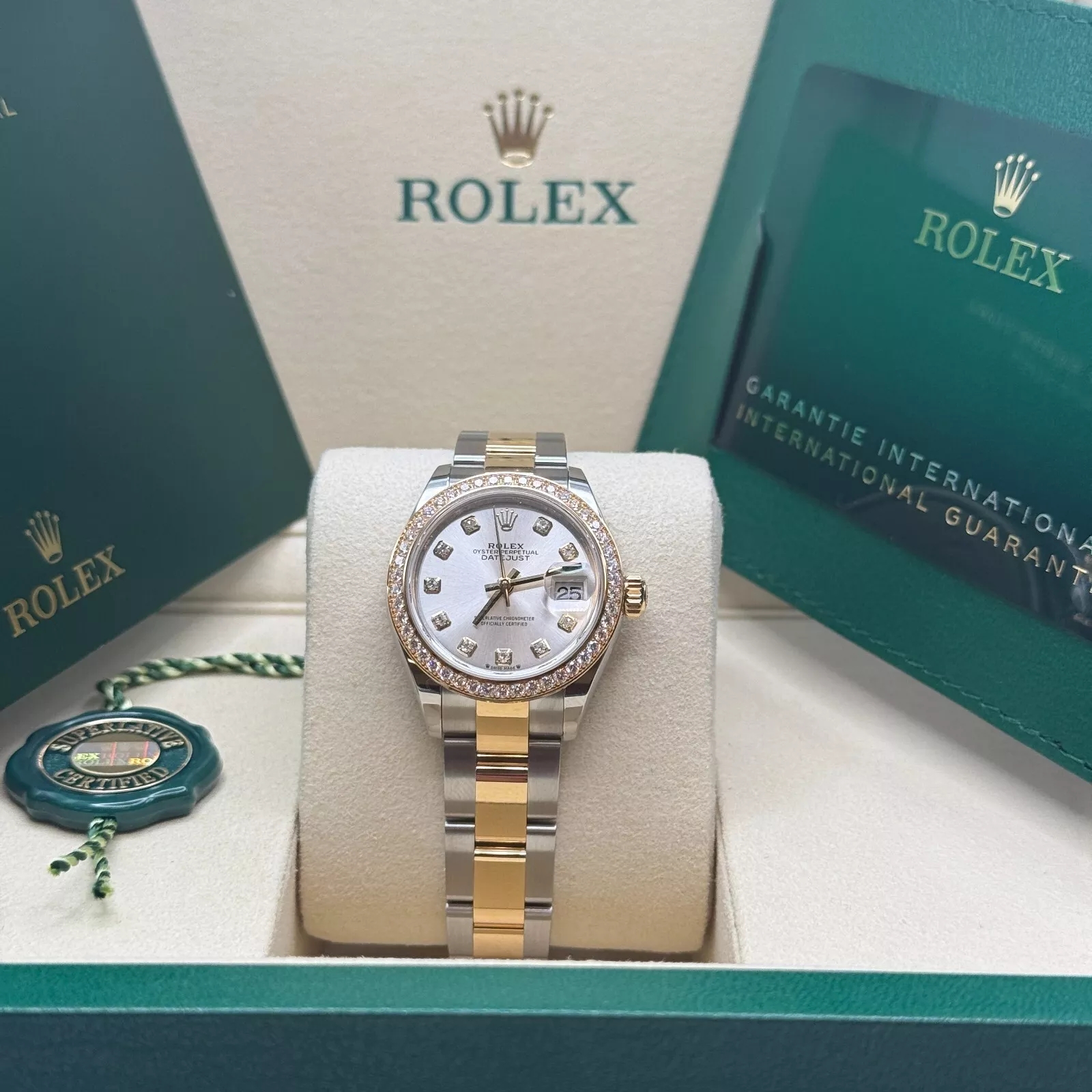 Rolex Lady-Datejust 28mm 279383RBR Silver Diamond Dial Yellow Rolesor Oyster Bracelet - Image 3