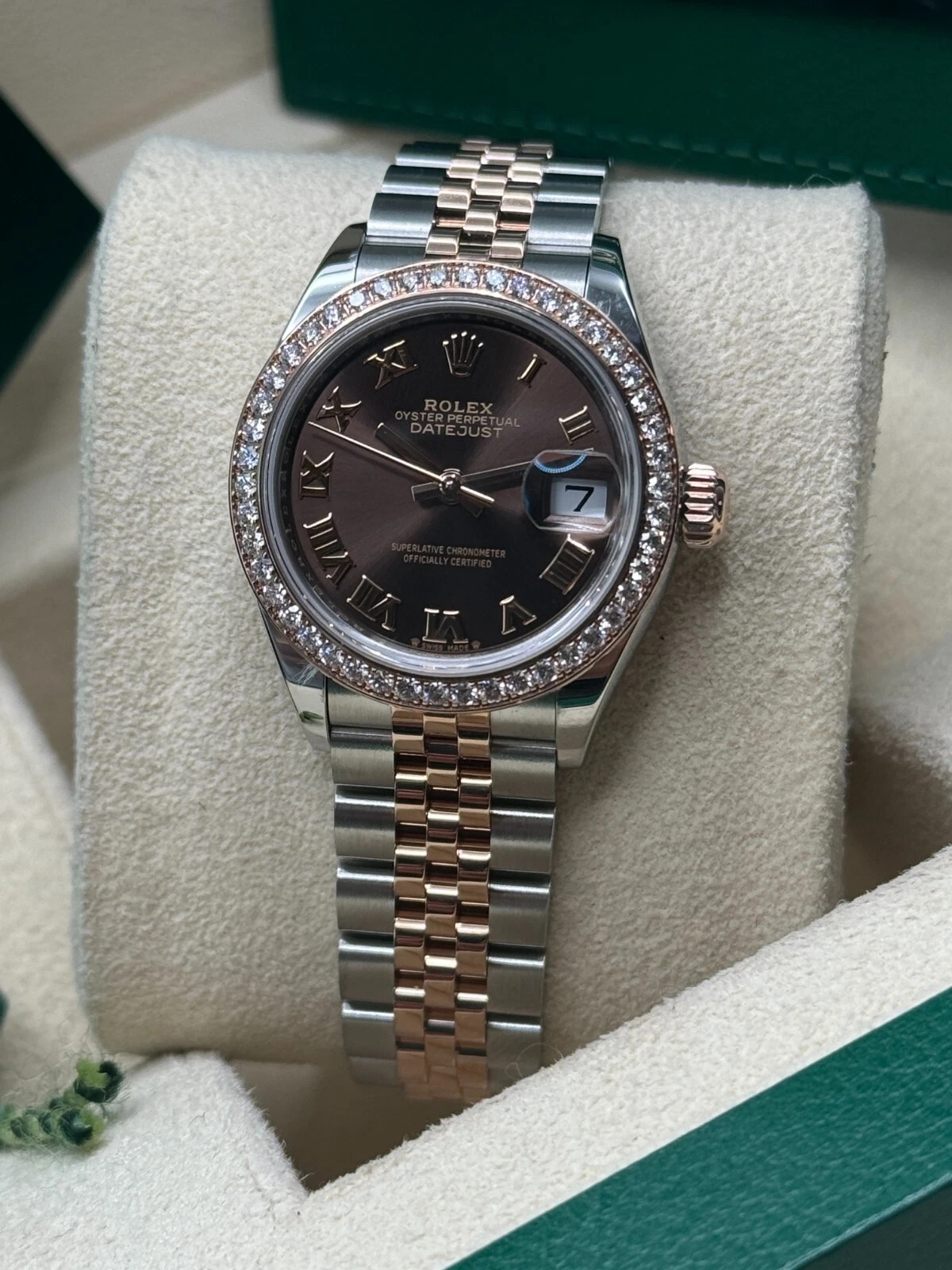 Rolex Lady-Datejust 28mm 279381RBR Chocolate Roman Dial Oyster Bracelet - Image 8