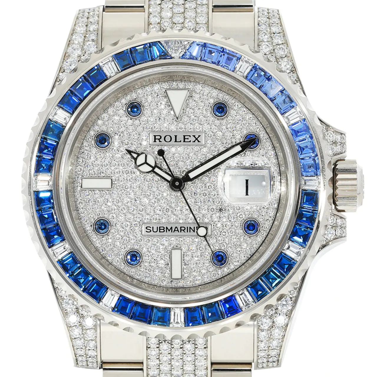 Rolex Submariner Date 40mm 116659SABR Blue Sapphire and Diamond Bezel Diamond Dial - Image 2