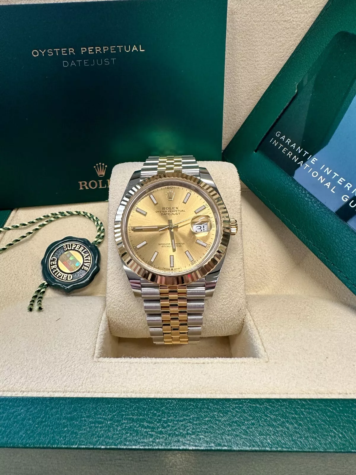 Rolex Datejust 41mm 126333 Champagne Index Jubilee Steel and Yellow Gold Mens Watch - Image 9