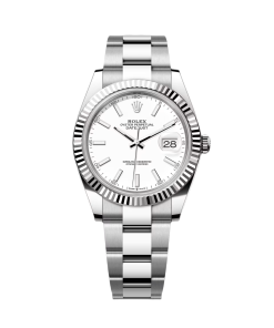 Alternative view of Rolex  Datejust 41mm  White Index Oyster Stainless Steel Men's Watch - 126334