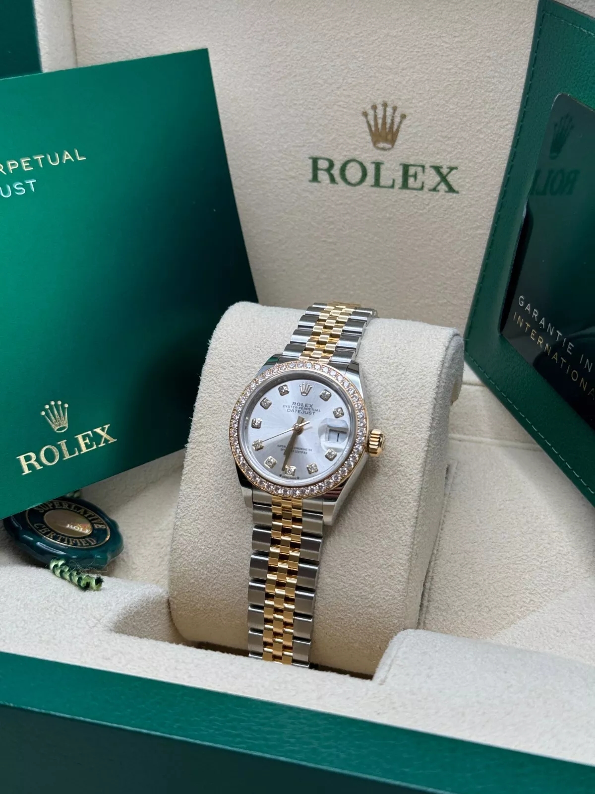 Rolex Lady-Datejust 28mm 279383RBR Silver Diamond Dial Yellow Rolesor Oyster Bracelet - Image 11