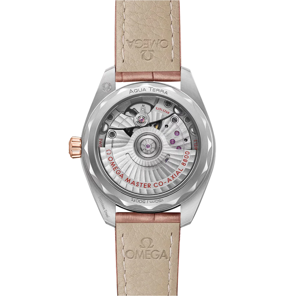 Omega Seamaster Aqua Terra 150M 34 mm Grey Dial with Diamonds Stainless Steel and Sedna™ 18k Rose Gold Strap 220.28.34.20.59.001 - Image 4