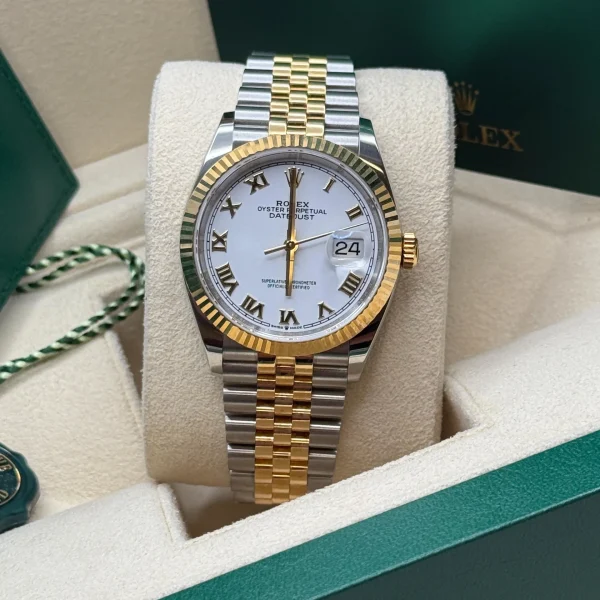 Rolex  Datejust 36mm 126233 White Dial Oyster Bracelet Watch