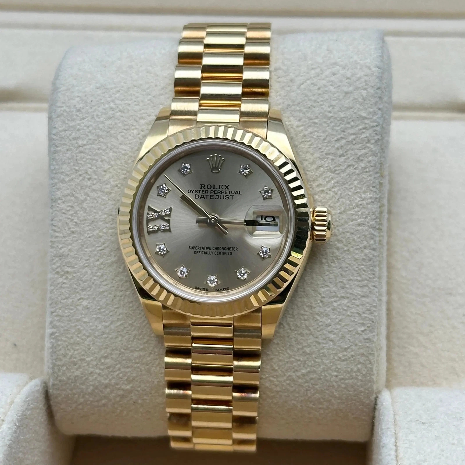 Rolex Lady-Datejust 28mm 279178 Champagne Diamond Dial - Image 3