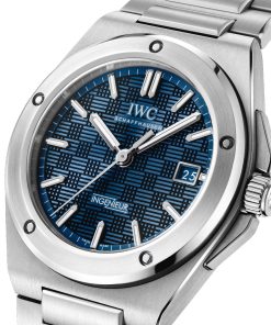 Alternative view of IWC Ingenieur Perpetual Calendar 41mm MensWatch Blue IW328907