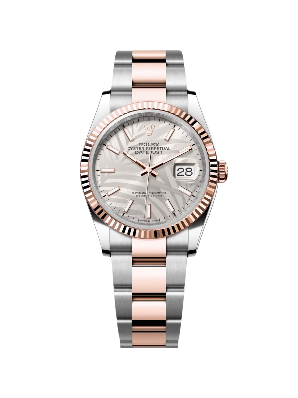 Rolex  Datejust 36mm 126231 Silver Palm Motif Dial Oyster Bracelet