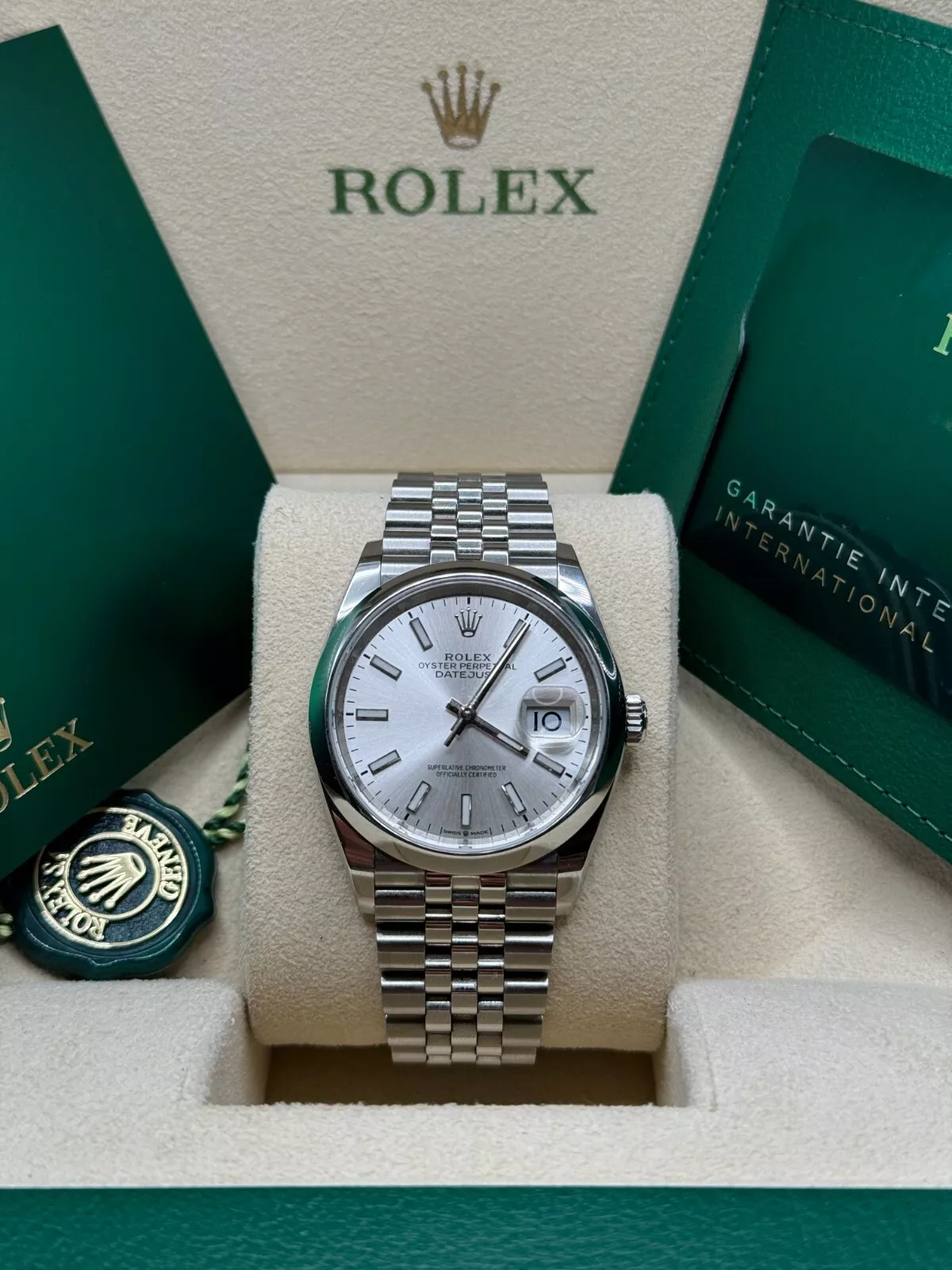 Rolex Datejust 36mm 126200 Oyster Perpetual Silver Dial Jubilee Stainless Steel - Image 3