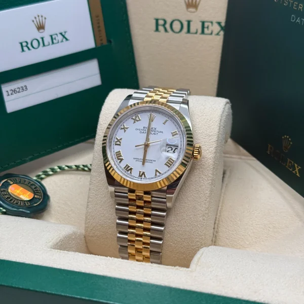 Rolex  Datejust 36mm 126233 White Dial Oyster Bracelet Watch