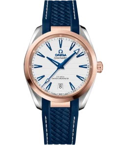 OMEGA Seamaster Aqua Terra 38 mm Silver Dial Stainless Steel and Sedna™ 18k Rose Gold Strap 220.22.38.20.02.001