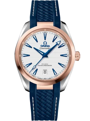 OMEGA Seamaster Aqua Terra 38 mm Silver Dial Stainless Steel and Sednaâ„¢ 18k Rose Gold Strap 220.22.38.20.02.001