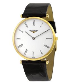 Longines Men's L4.755.2.11.2 La Grande Classique Black Leather Watch