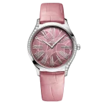 Omega De Ville Trésor quartz pink dial pink leather strap 36mm 428.18.36.60.10.001