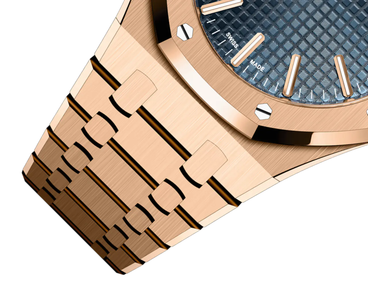 Audemars Piguet ROYAL OAK Pink Gold ??Night Blue Cloud 50?? Dial 41mm - Image 4