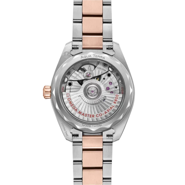 Omega Seamaster Aqua Terra 150M 34 mm Blue Dial Stainless Steel and Sedna™ 18k Rose Gold Bracelet 220.20.34.20.03.001