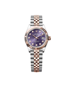 Rolex Lady-Datejust 28mm 279171 Aubergine Diamond Oyster Stainless Steel and Rose Gold