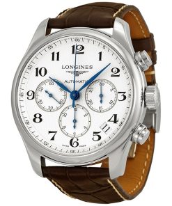 Longines Men's L26934783 Master Chronograph Automatic Brown Leather Watch